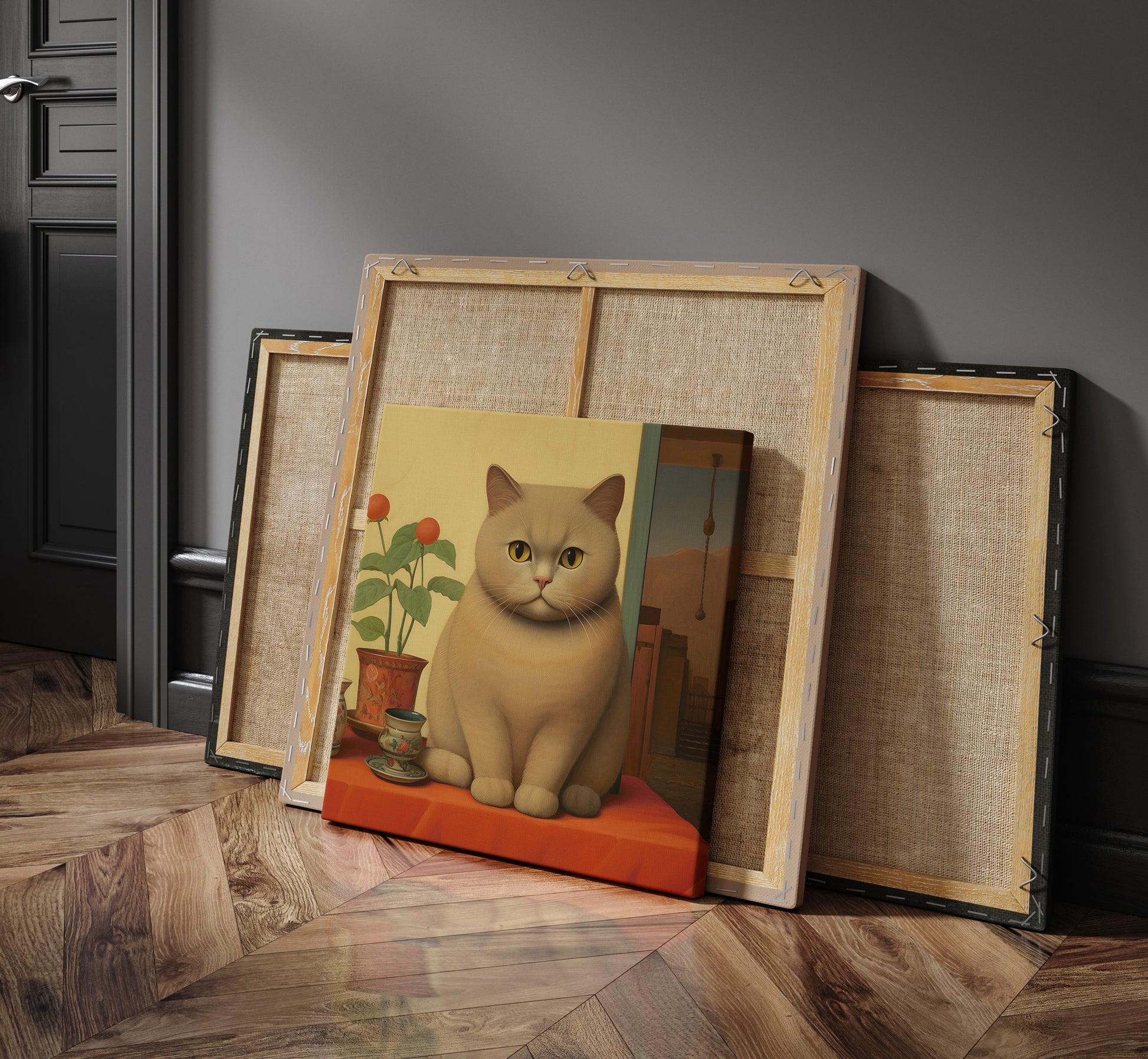 Botero Cat print | Different sizes and canvas - The Hue Map