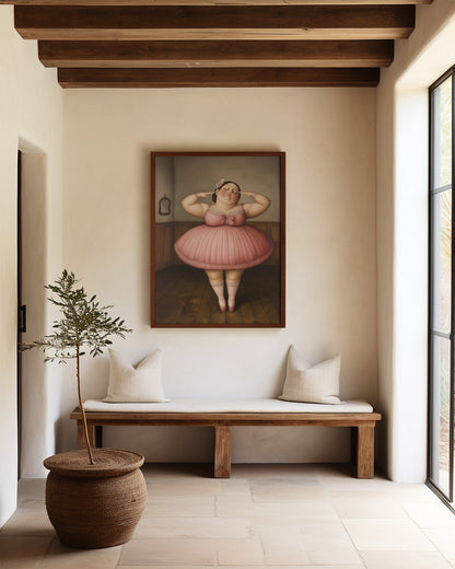 Botero ballerina wall art print.