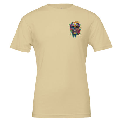 Colorful skull with flowers tshirt.