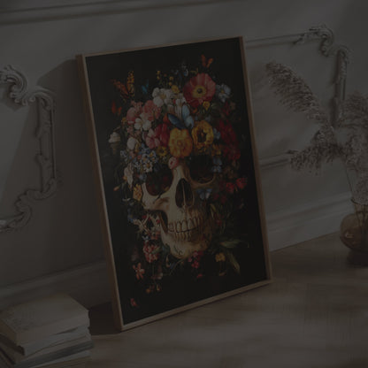 Floral Skull Wall Art
