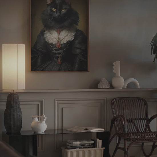 Black Cat Royalty wall art.