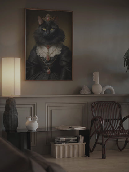 Black Cat Royalty wall art.