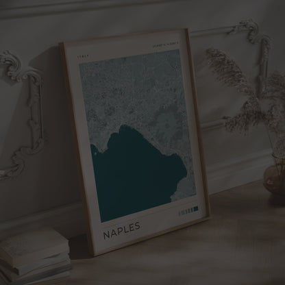 Naples City Map Print | Amalfi Coast Wall Art