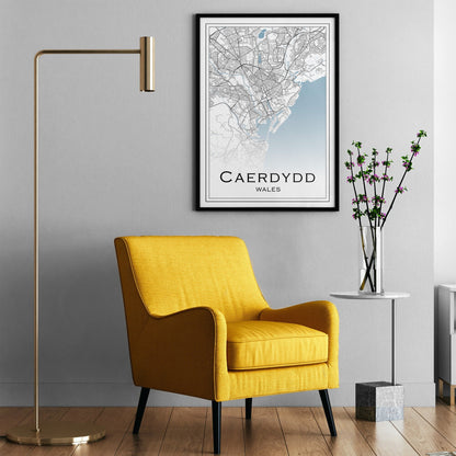 Cardiff print | Different sizes | Caerdydd wall art | Wales travel poster