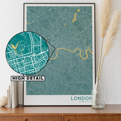 London print | Colorful England wall art | London city poster