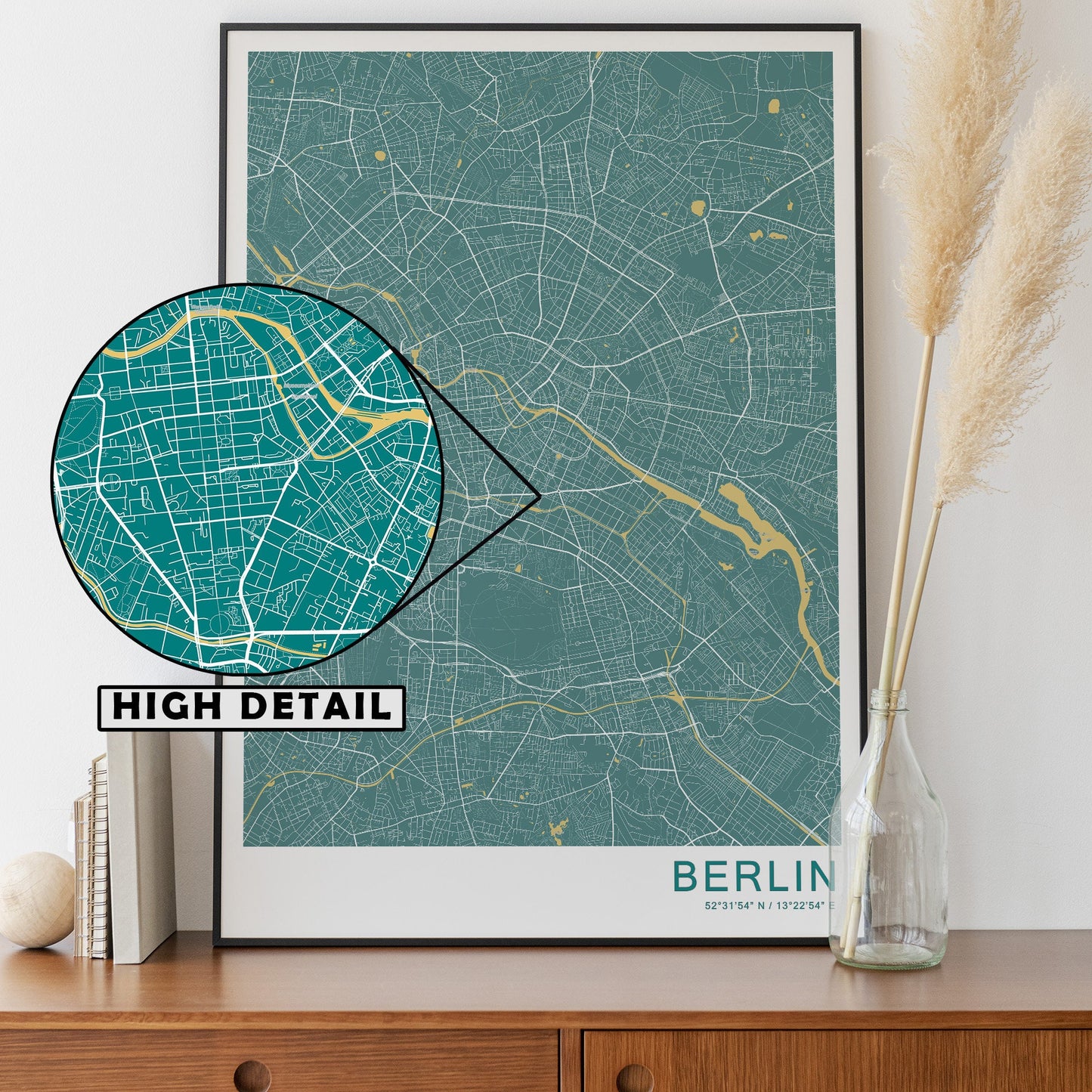 Berlin city print | Germany travel poster | Berlin street map poster