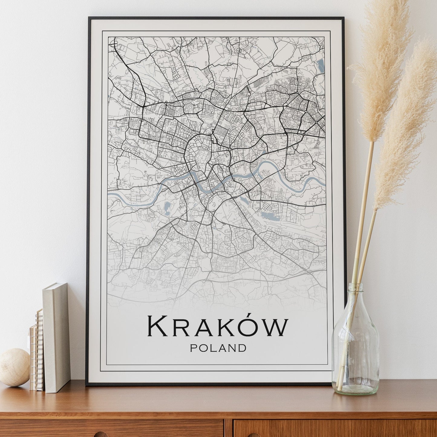 Krakow city print | Poland travel poster | Krakow wall art