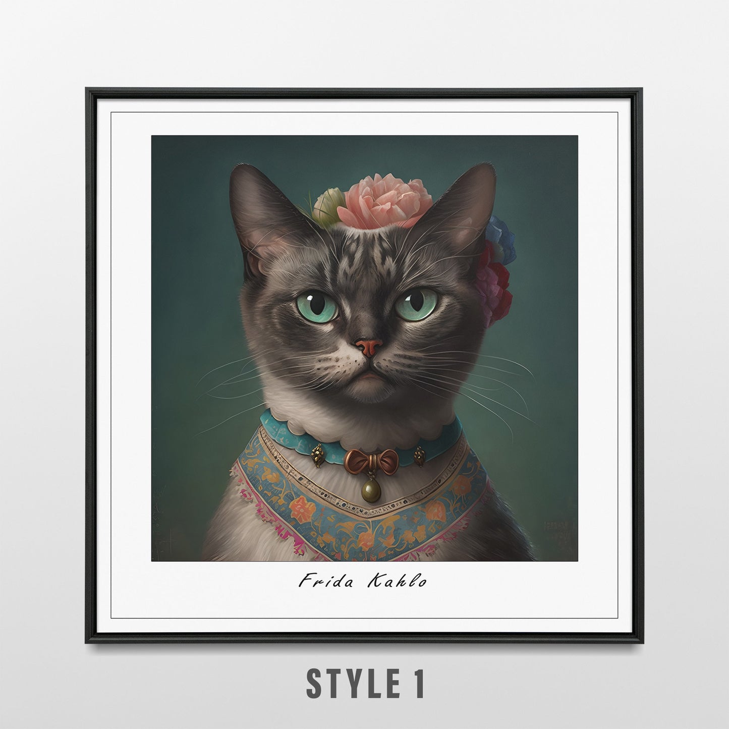 Frida Kahlo Cat print | Different sizes available | Frida Kahlo poster | Frida Kahlo wall art print