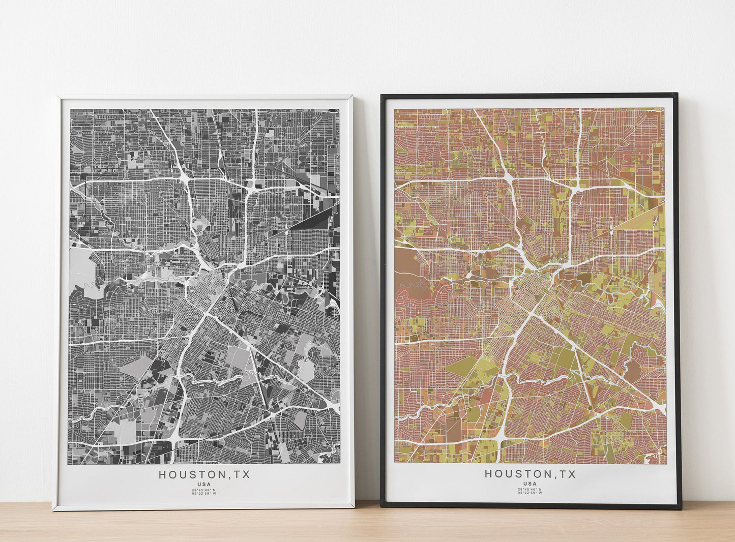 Houston print | Texas wall art | Houston city map print | Houston travel poster