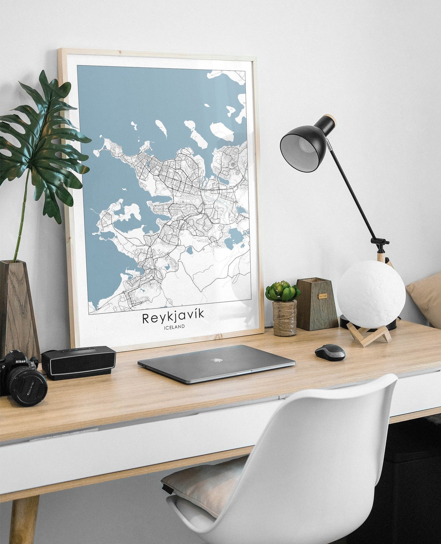 Reykjavik Map print | Different sizes | Reykjavik Travel Print | Iceland wall art | Iceland poster