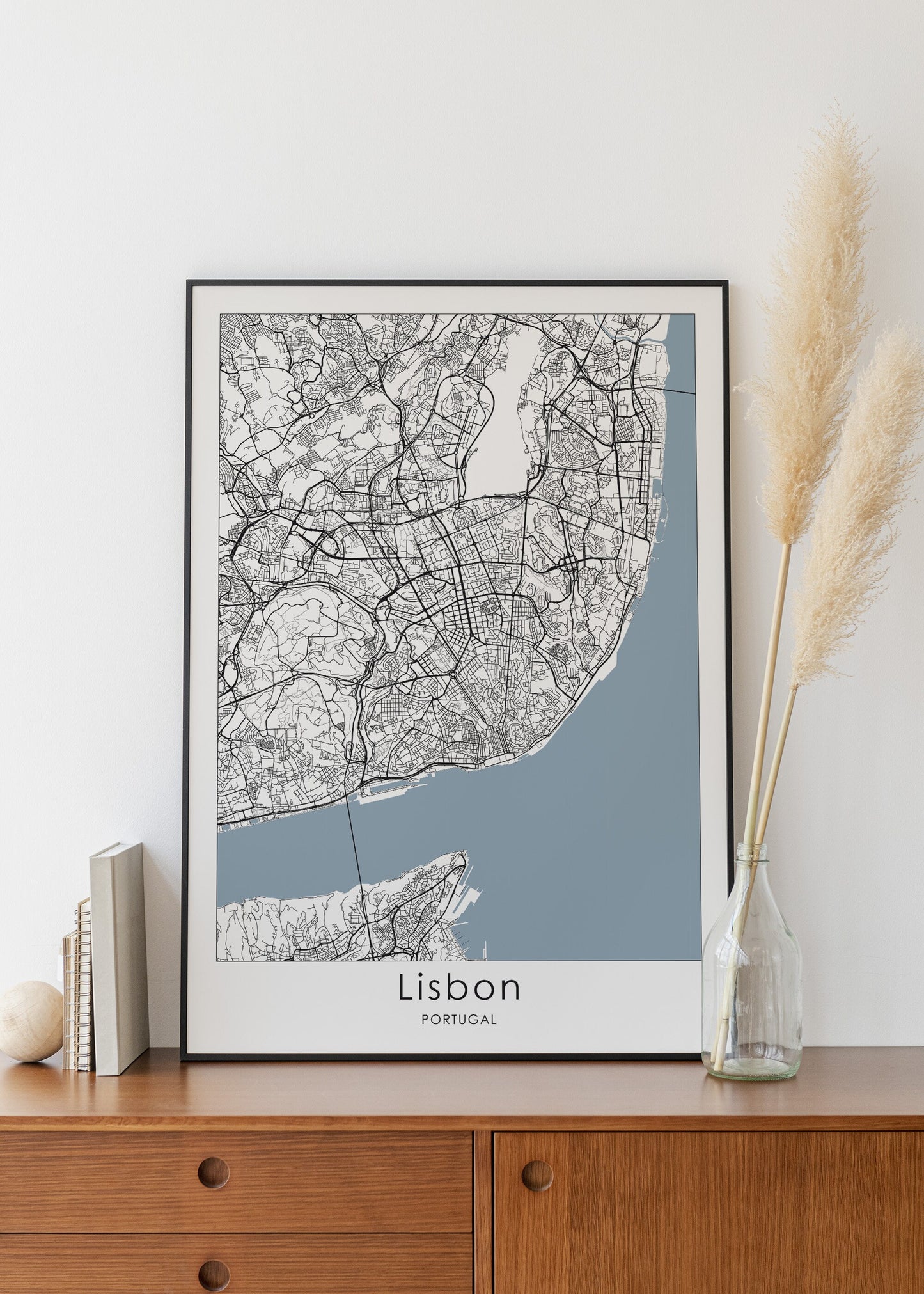 Lisbon Map Print | Portugal wall art | Lisbon travel poster