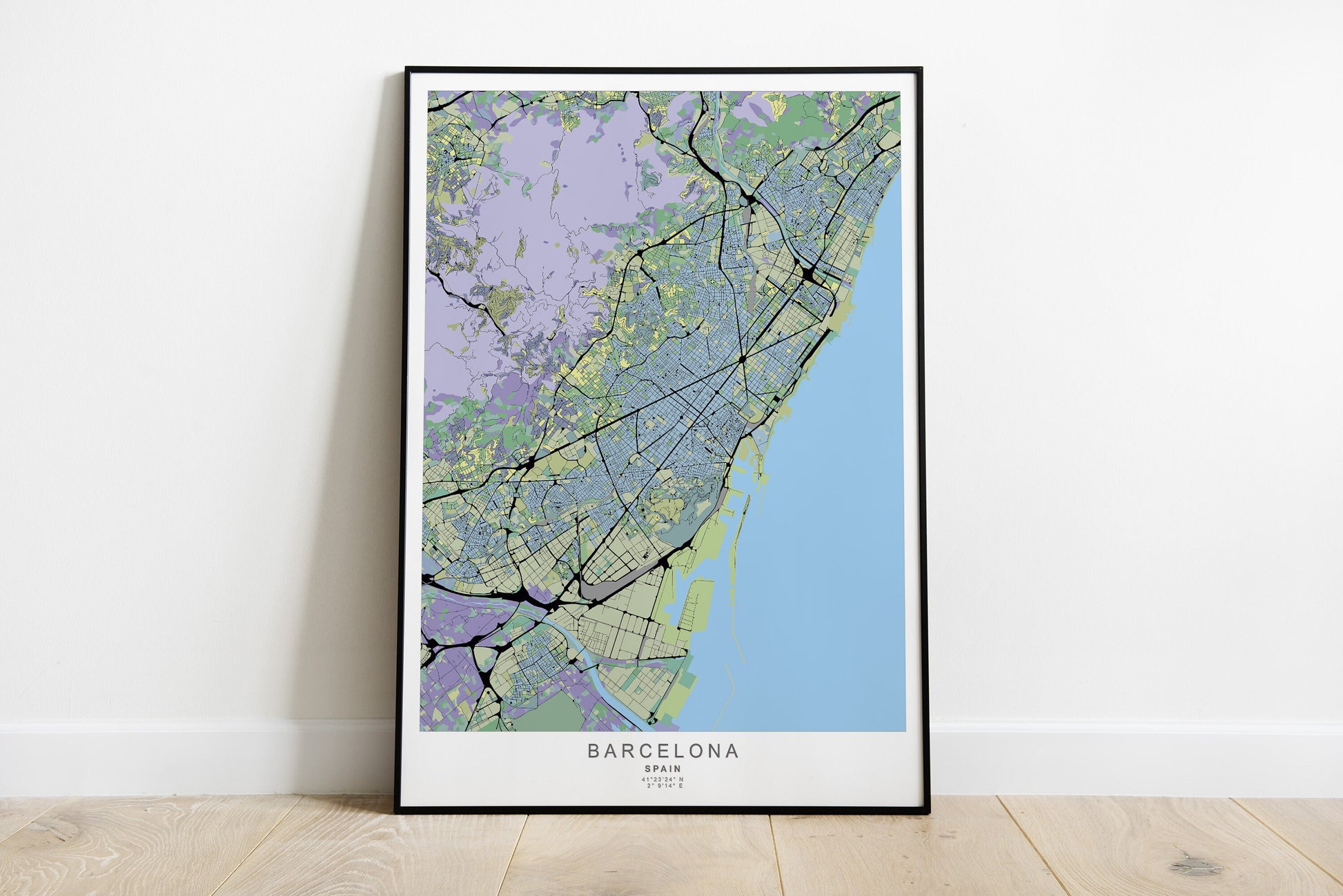 Barcelona city map print | different colors and sizes | Spain travel poster | Barcelona wall art