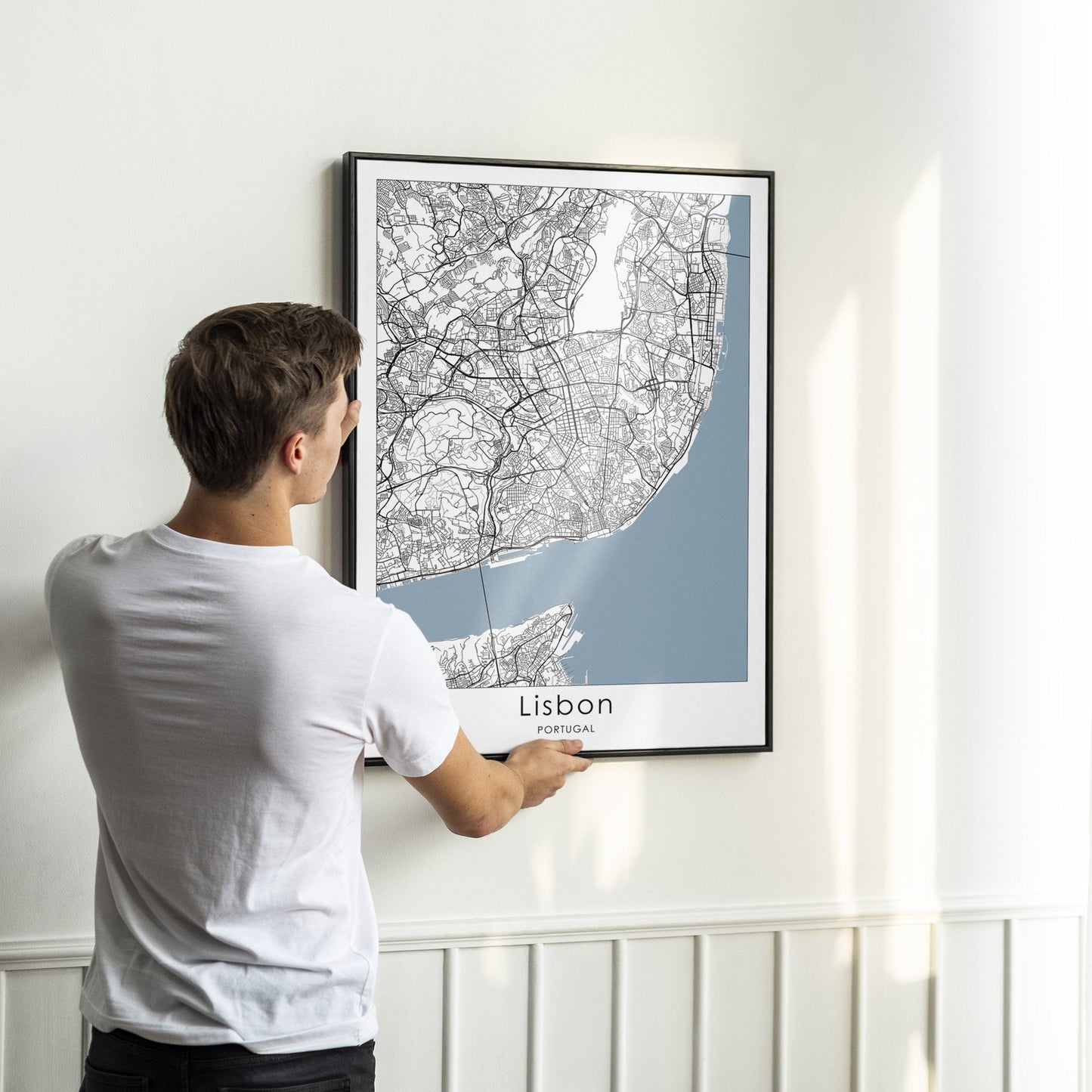 Lisbon Map Print | Portugal wall art | Lisbon travel poster