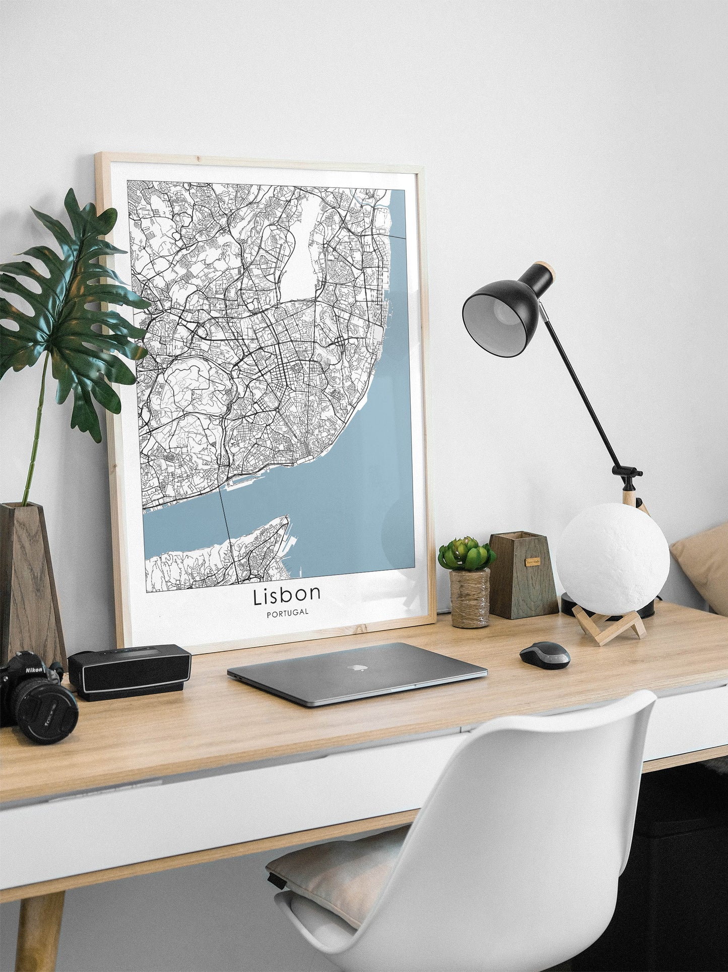 Lisbon Map Print | Portugal wall art | Lisbon travel poster