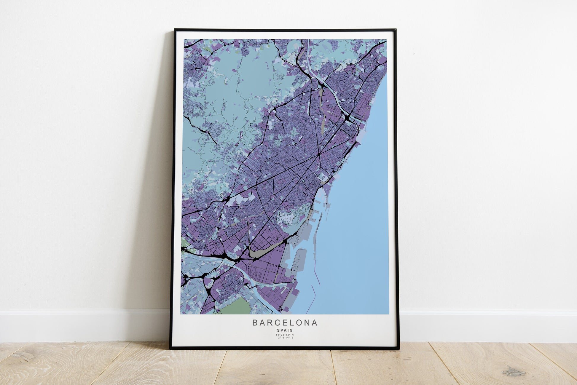 Barcelona city map print | different colors and sizes | Spain travel poster | Barcelona wall art