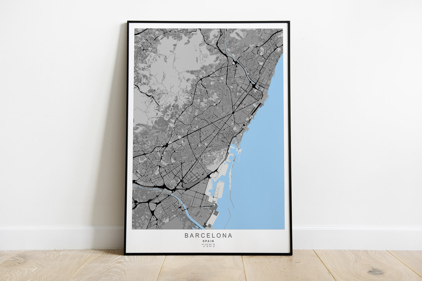 Barcelona city map print | different colors and sizes | Spain travel poster | Barcelona wall art