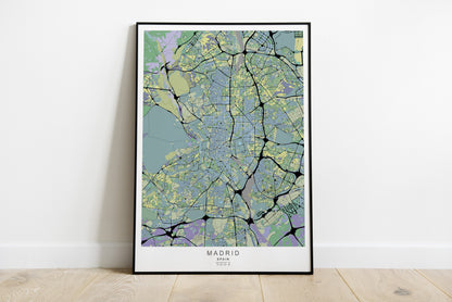 Madrid city print | Different colors and sizes | Spain travel poster | Madrid wall art