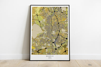 Madrid city print | Different colors and sizes | Spain travel poster | Madrid wall art