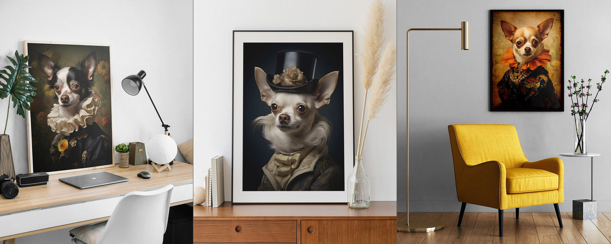 Chihuahua art print | Different styles and sizes | Cihuahua wall art | Victorian Chihuahua print