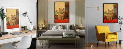 Botero Cat print | Different sizes available | Fernando Botero wall art | Botero canvas Cat portrait