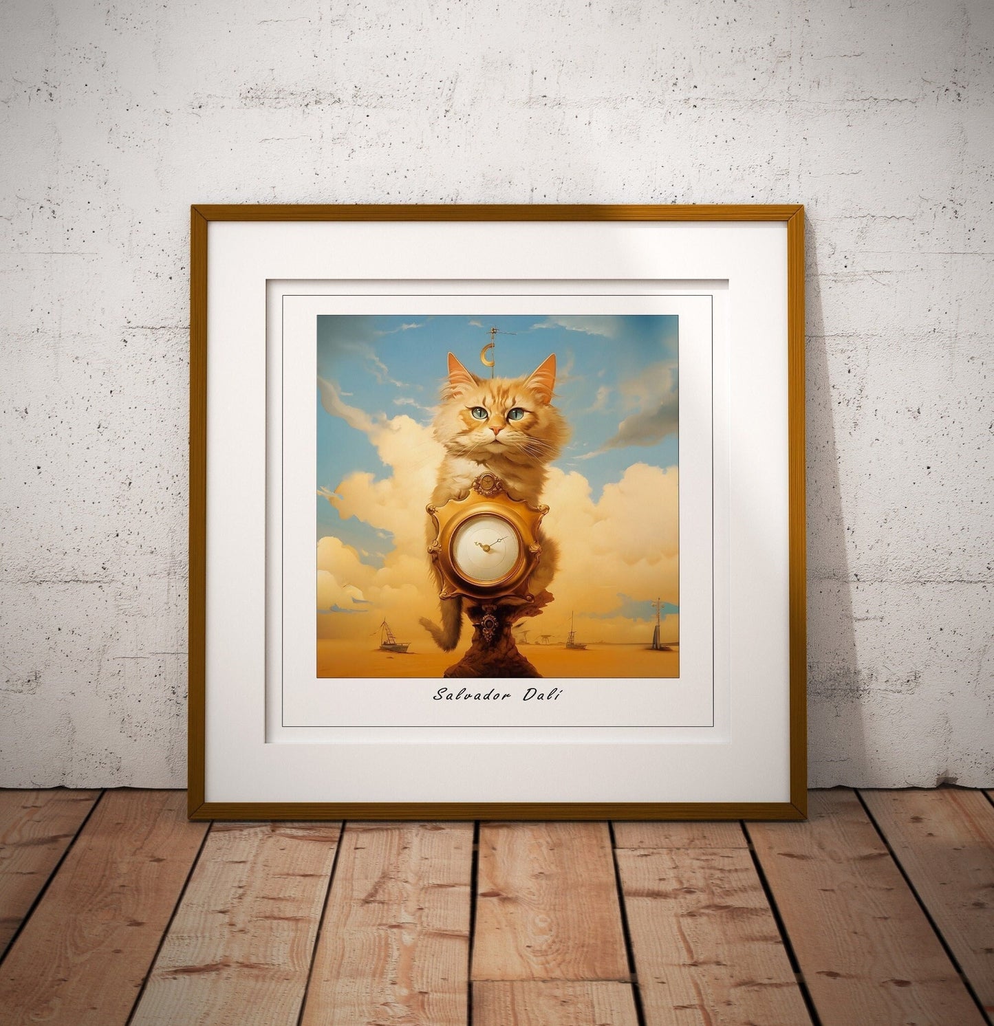 Salvador Dali print | Different sizes available | Salvador Dali Cat poster | Dali wall art poster