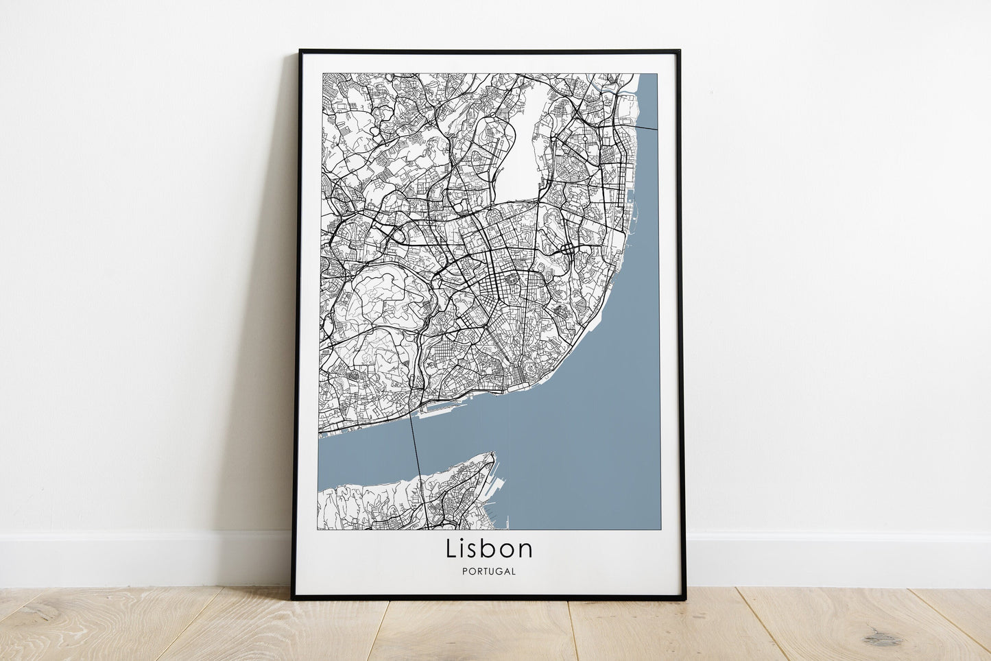 Lisbon Map Print | Portugal wall art | Lisbon travel poster