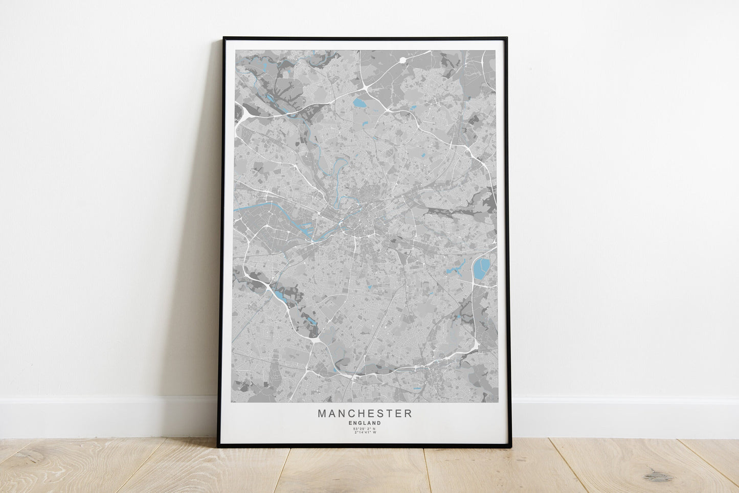 Manchester City Print | Different colors and sizes | England Wall Art Decor | Manchester travel poster