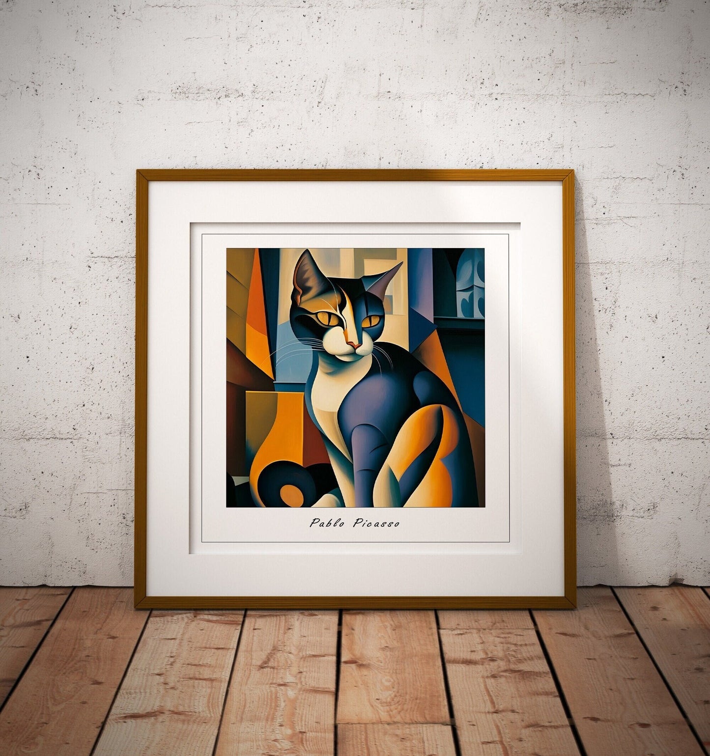 Cat print inspired by Picasso.